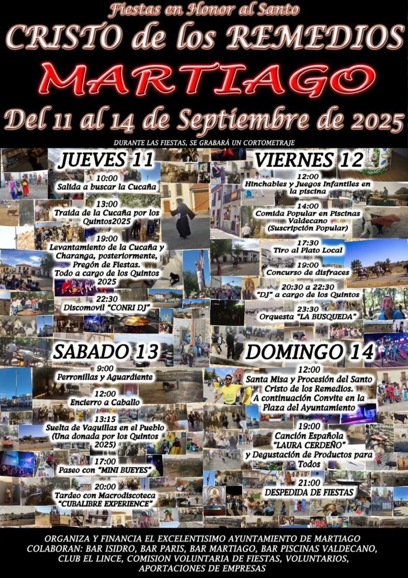 Fiestas en honor al Santo Cristo de los Remedios 2025